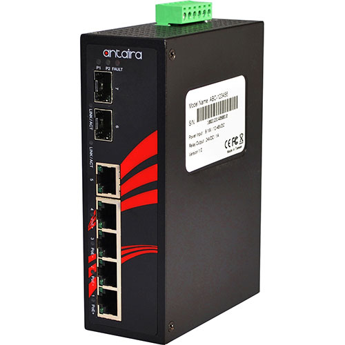 7-Portlu Endüstriyel Yönetilmeyen Ethernet Switch