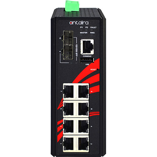 10-Port Endüstriyel Gigabit Yönetilen Ethernet Switch