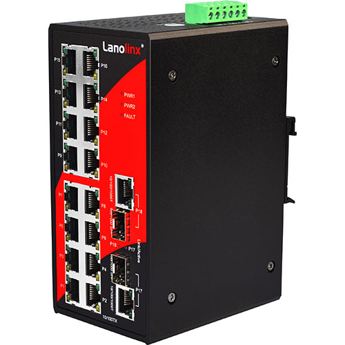 18-Port Endüstriyel Yönetilmeyen Ethernet Switch