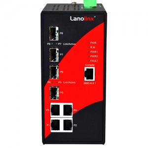 8-Port Endüstriyel Yönetilen Ethernet Switch