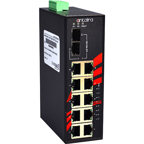 12-Port Endüstriyel Yönetilmeyen Ethernet Switch