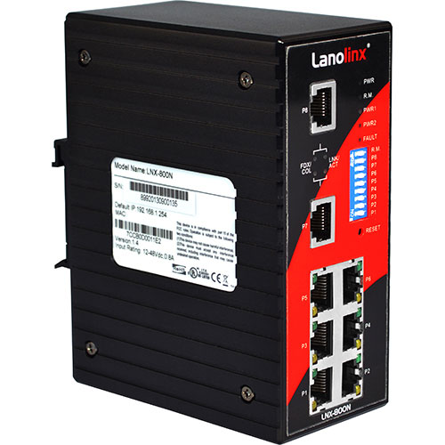 8-Port Endüstriyel SNMP Yönetilen Ethernet Switch