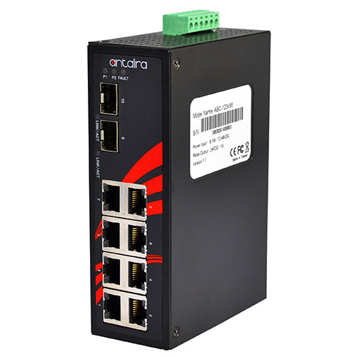 10-Port Endüstriyel Yönetilmeyen Ethernet Switch