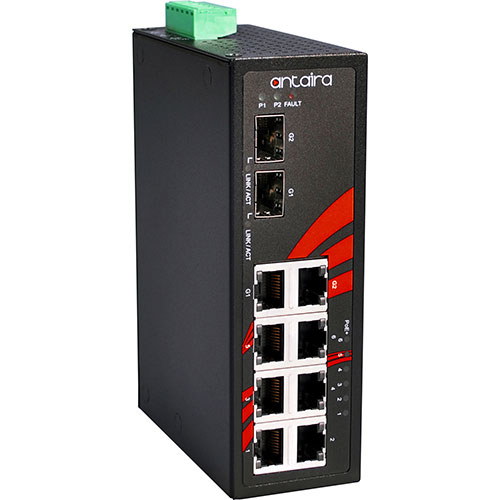 8-Port Endüstriyel Yönetilmeyen Ethernet Switch