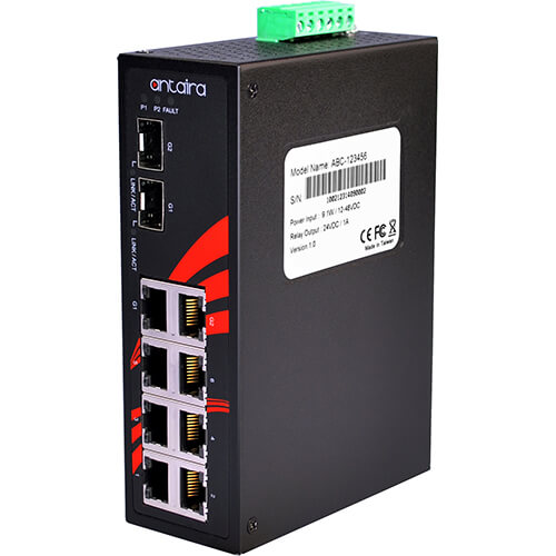 8-Port Endüstriyel Yönetilmeyen Ethernet Switch